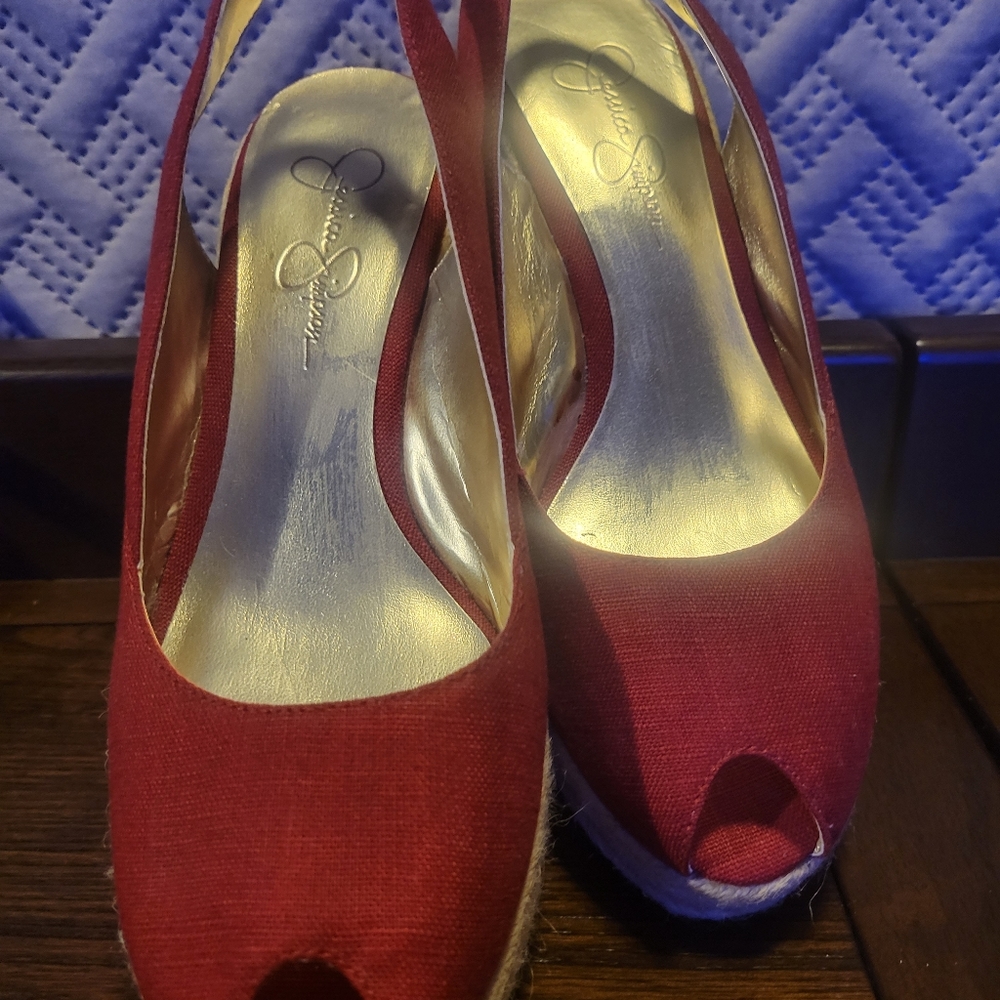 Jessica Simpson Red Espadrilles. Sz 8